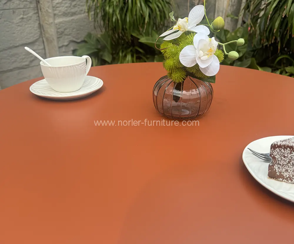 High quality Outdoor Orange Aluminum Frame Bar Chair