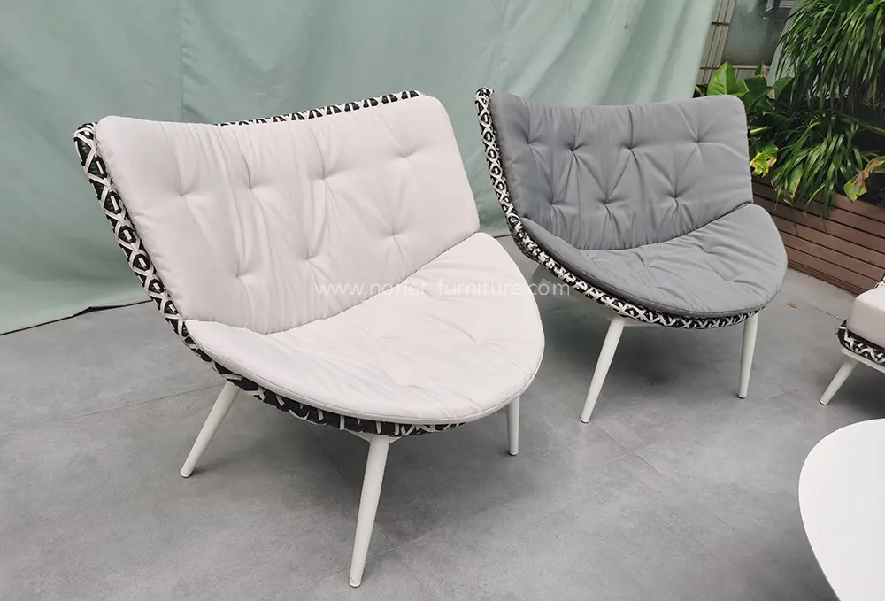 Durable Aluminum Alloy Powder Coated Frame PE Rattan Sofa