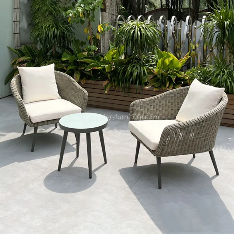 Рекреација на отворено алуминиумска рамка PE Rattan Balcon