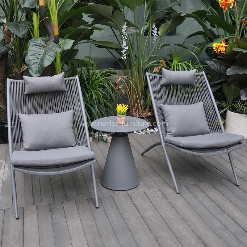 Модерен едноставен ткаени балкон сет на отворено Модерен едноставен ткаени балкон сет на отворено