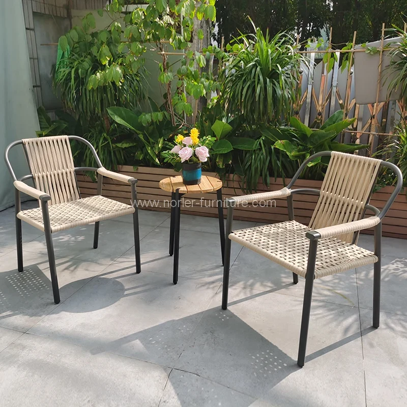 Надворешен алуминиумски рамка PE Rattan Balcone сет
