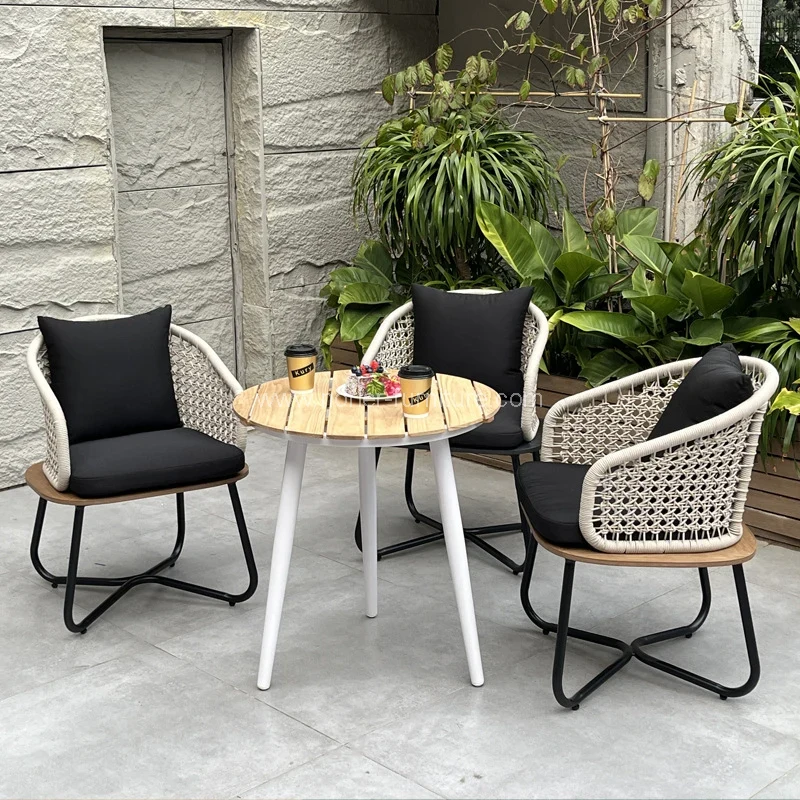 Надворешна алуминиумска рамка PE Rattan Garden Set