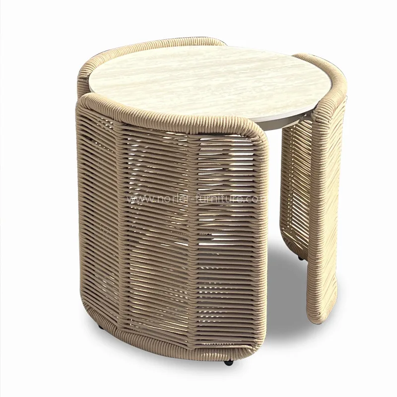 Надворешно алуминиумско јаже ткаење на столчето за слободно време